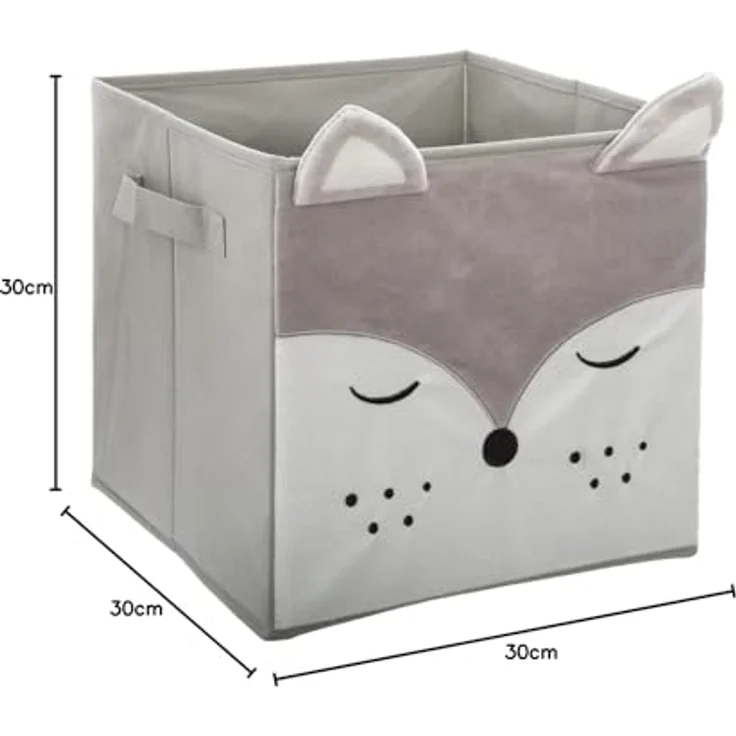 Atmosphera Aufbewahrungsbox, faltbar, Velours, Löwen-Kollektion fox – Bild 6