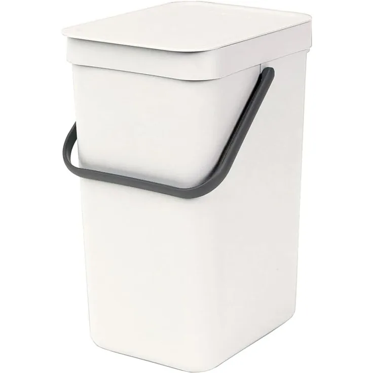 Brabantia Abfallbehälter Sort & Go 12 L inkl. Wandbefestigung Weiss