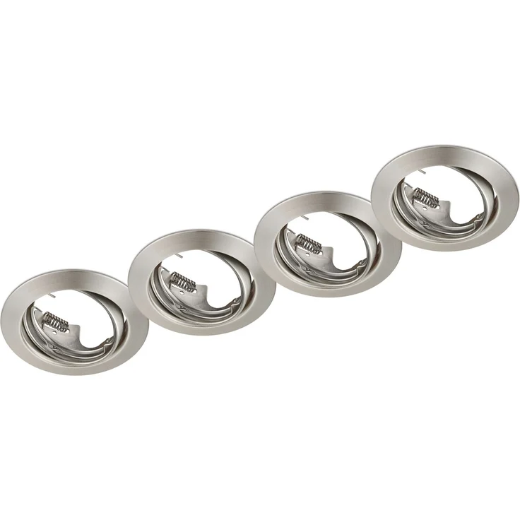 Runde Einbaustrahler Decke im 4er Set schwenkbar Silber matt GU10 – Bild 2