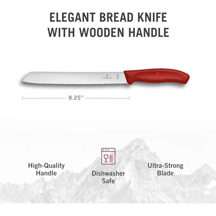 Victorinox Swiss Classic 21cm Brotmesser Wellenschliff rot – Bild 5