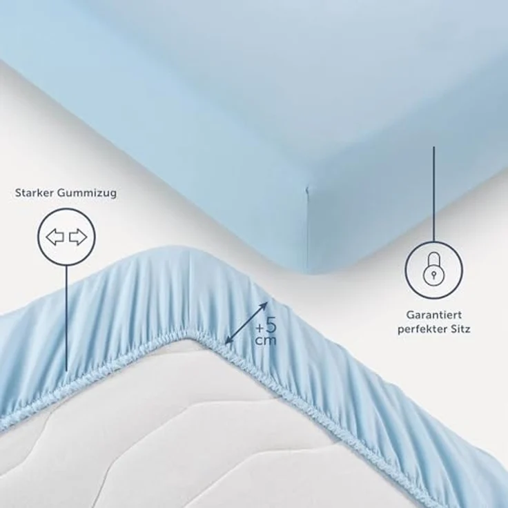 Blumtal Spannbettlaken Bettlaken aus Mikrofaser, Mikrofaser, Gummizug: rundum, (1 Stück) – Bild 3