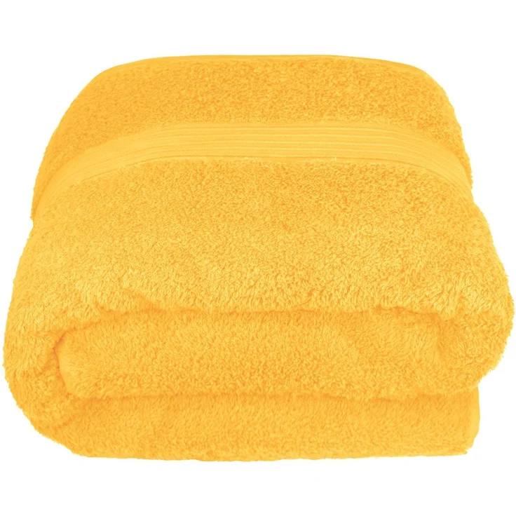 Lashuma Saunatuch Linz, Frottee (1-St), Gelbes Badetuch zum Liegen 70x200 cm – Bild 1