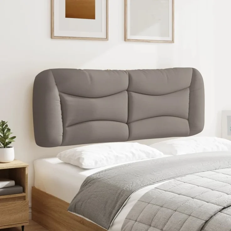 vidaXL Kopfteil-Kissen Taupe 140 cm Stoff – Bild 4