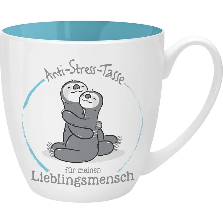 Gruss und Co , Knochenporzellan, 46268 Anti-Stress Tasse Lieblingsmensch, 45 cl, Geschenk, Teetasse, Blau – Bild 1