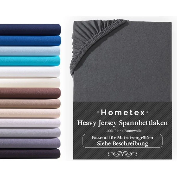 Hometex Premium Textiles Spannbettlaken Exclusive Topper-Spannbettlaken, Jersey, Für Matratzentopper und Boxspringbett Topper – Bild 4