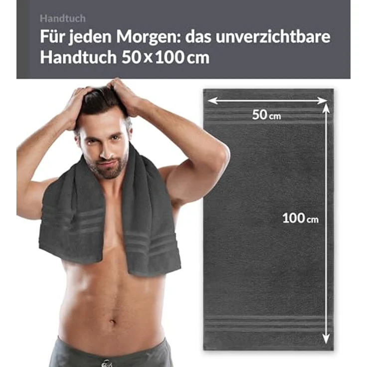 Lashuma Handtuch Set London Premium, Frottee (Set, 2-St), 50x100 cm, 100% Baumwolle, Made in Portugal – Bild 6