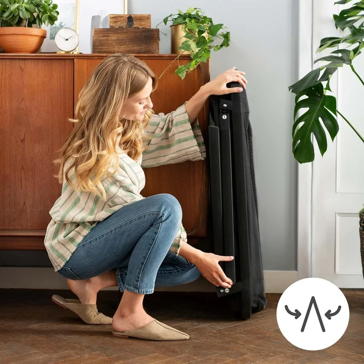 Kinderkraft SOFI Plus, Babybett, Wiege, Reisebett, ab Geburt bis 3 Jahre, bis 15 kg, schnell zusammenklappbar, perfekt für unterwegs, Baumwollbezug, 2 Laken gratis – Bild 5