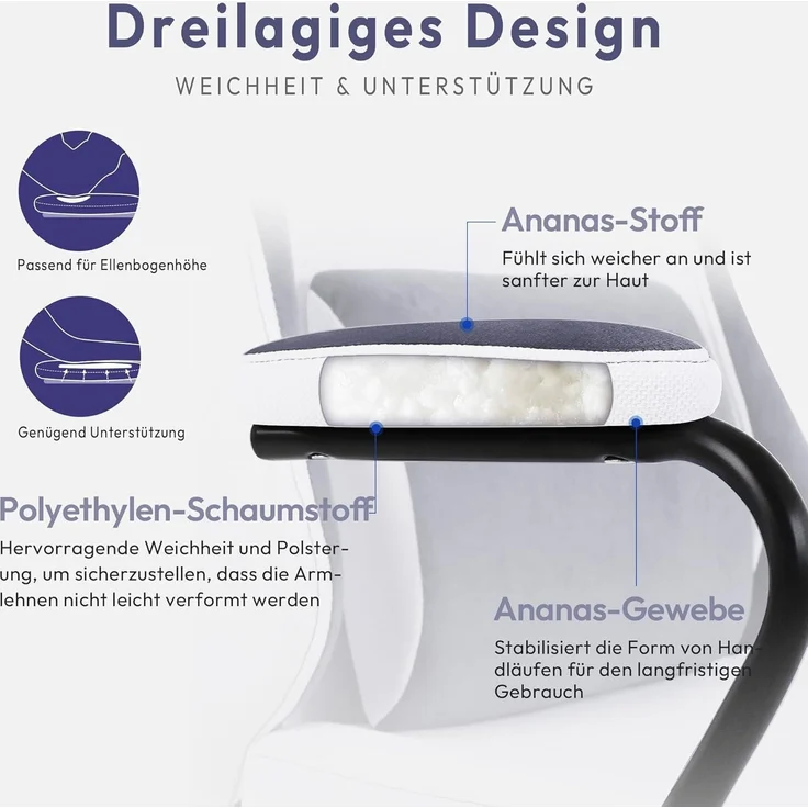 Dowinx Gaming Stuhl Erwachsene Kinder Ergonomisch Lendenwirbelstütze Bürostuhl – Bild 5