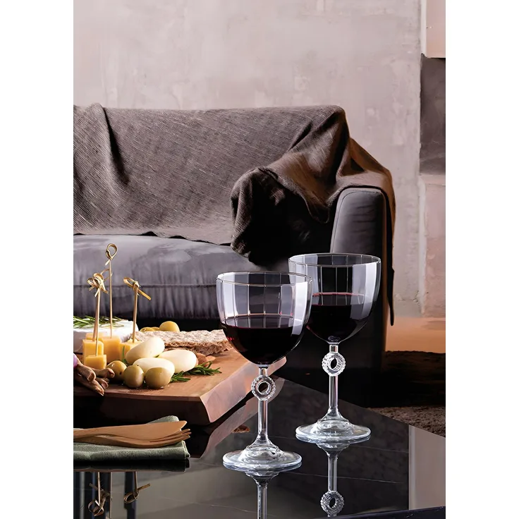 Hermia Concept 'Amore-KS - 270' Weingläser-Set (6-teilig), Transparent, 6,6 x 6,6 x 16,8 cm, 270 ml