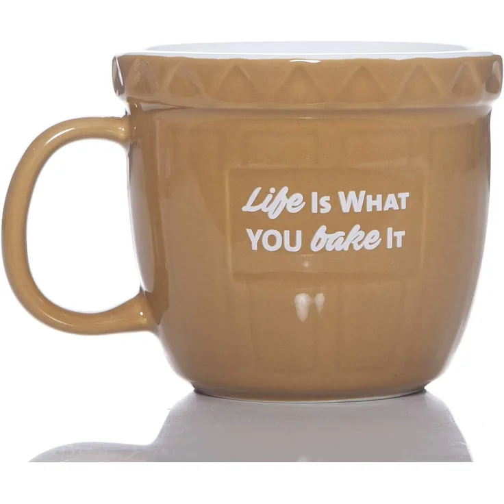 Boxer Gifts MU3082 Baking Mug Backbecher mit Aufschrift Life Is What You Bake It, keramik