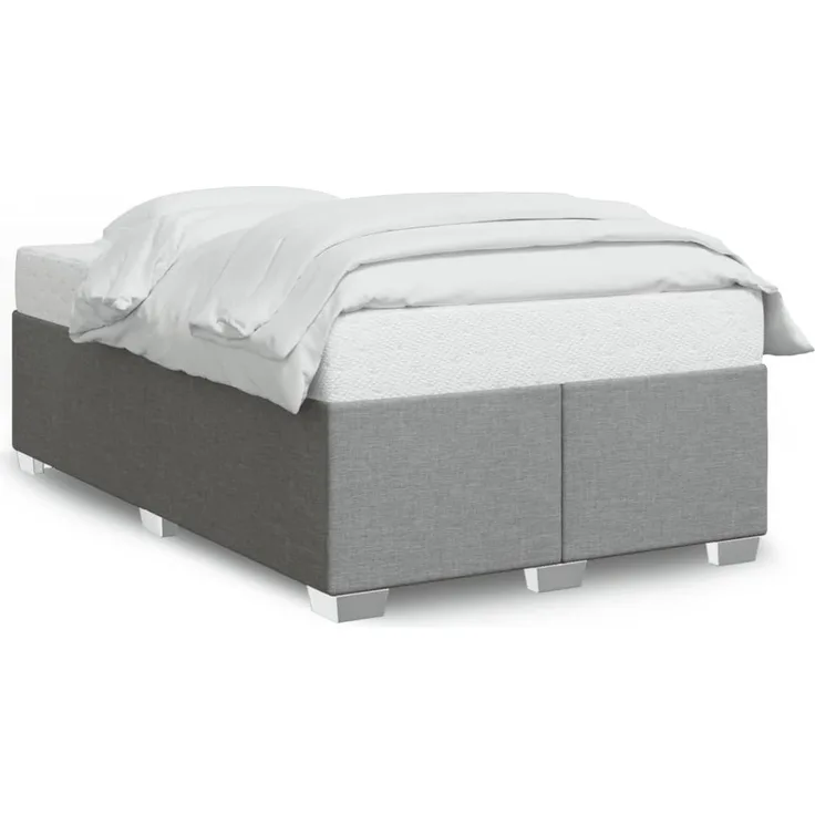 vidaXL Bettgestell ohne Matratze Hellgrau 120x190 cm Stoff 3284457