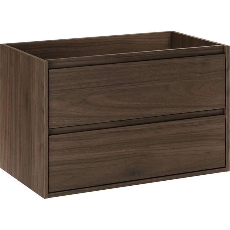 Lomadox Waschbeckenschrank VERZUOLO-56-WALNUT 80 cm breit in Walnuss