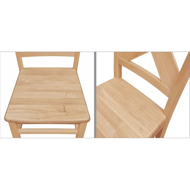 Stuhl Massivholzstuhl Esszimmerstuhl Buche natur V-90.72-76Doppelpack – Bild 8