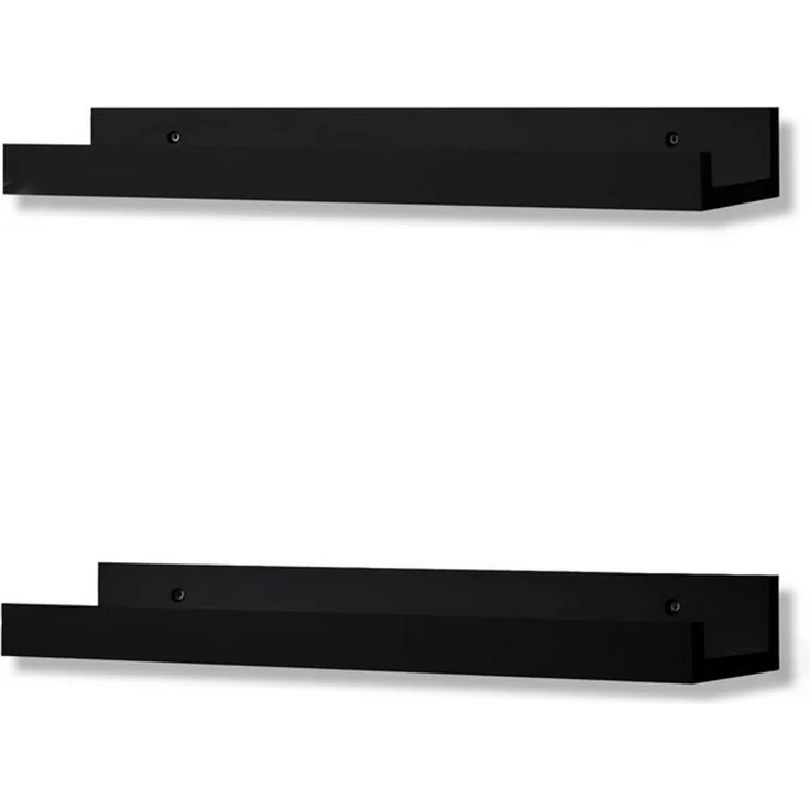 Coradoma Deko-Wandregal Wandregal 2er Set aus Holz für Bilder, Fotorahmen, Bücher 43x10cm, 2-tlg. – Bild 4