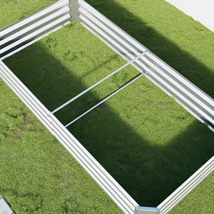 Homerecommend Hochbeet 180x90x30 cm, Gartenbett und Pflanzenkasten aus verzinktem Stahl, für Gemüse und Kräuter, Schwarz – Bild 6