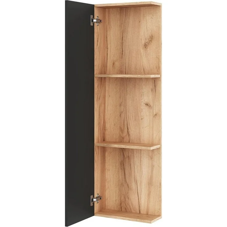 Planetmöbel Hochschrank LUX Seitenschrank 40 cm Gold Eiche / Anthrazit – Bild 3