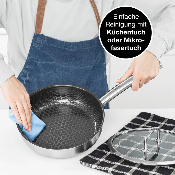 Moritz & Moritz Pfanne Gerade mit Deckel 24cm – Bild 7