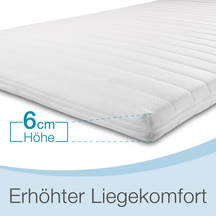 ELONEO Kaltschaum Matratzenauflage, 6cm dick, Gr. 90x200 cm – Bild 3