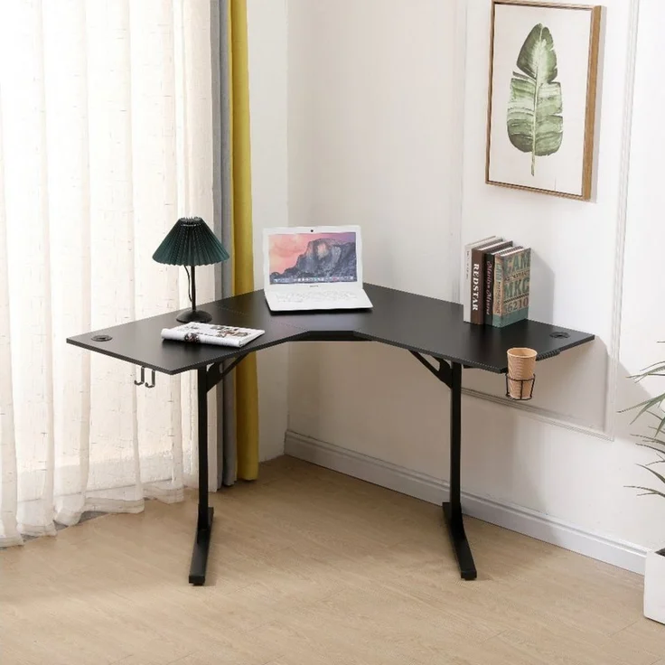 Happy Home Computertisch Eckschreibtisch mit Gaming-Optik & stylischem Design für Homeoffice – Bild 3