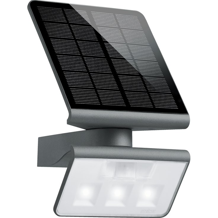 Steinel 'Xsolar L-S ONE' LED-Außenwandleuchte mit 140° Bewegungsmelder, Kunststoff anthrazit, 2500 mAh