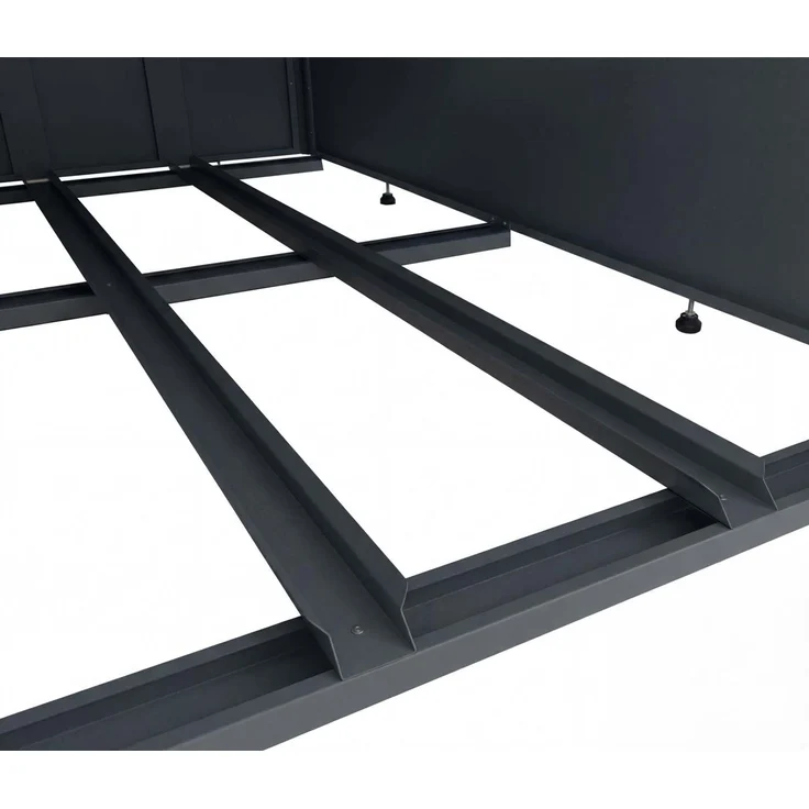2er-Fahrradgarage HWC-P93, Fahrradunterstand Fahrradbox Bikebox, abschließbar verzinkter Stahl 123x113x208cm ~ anthrazit – Bild 6