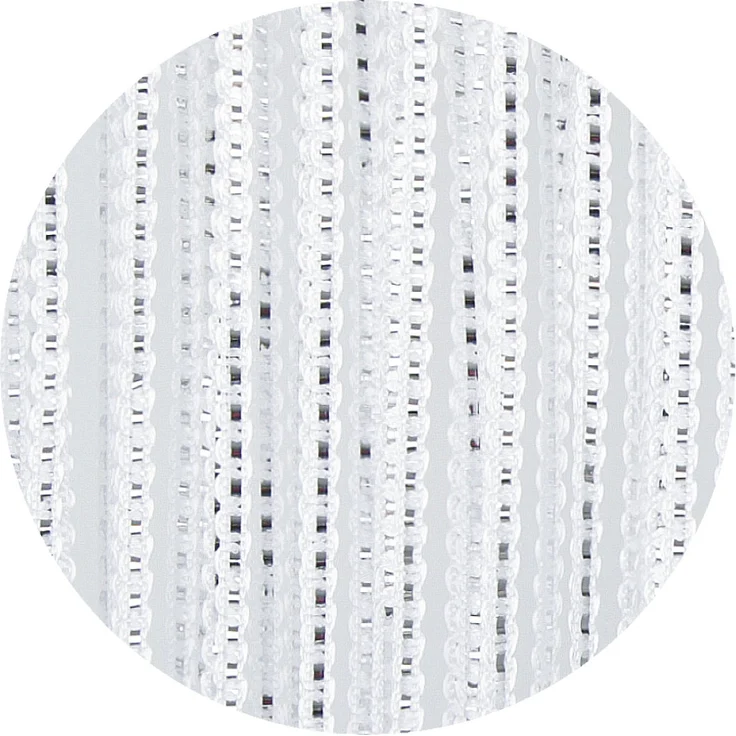 Fadenvorhang Lurex-Optik Fadengardine Türvorhang mit Ösen, trendige Dekoration in vielen verschiedenen Ausführungen erhältlich (140x250 cm / weiß - perlweiß) – Bild 7