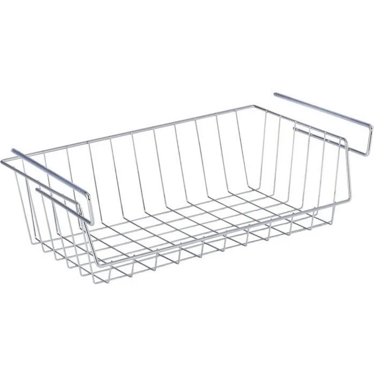 WENKO Organizer, Aufbewahrungskorb aus Chrom mit Anti-Rutsch-Gummierung