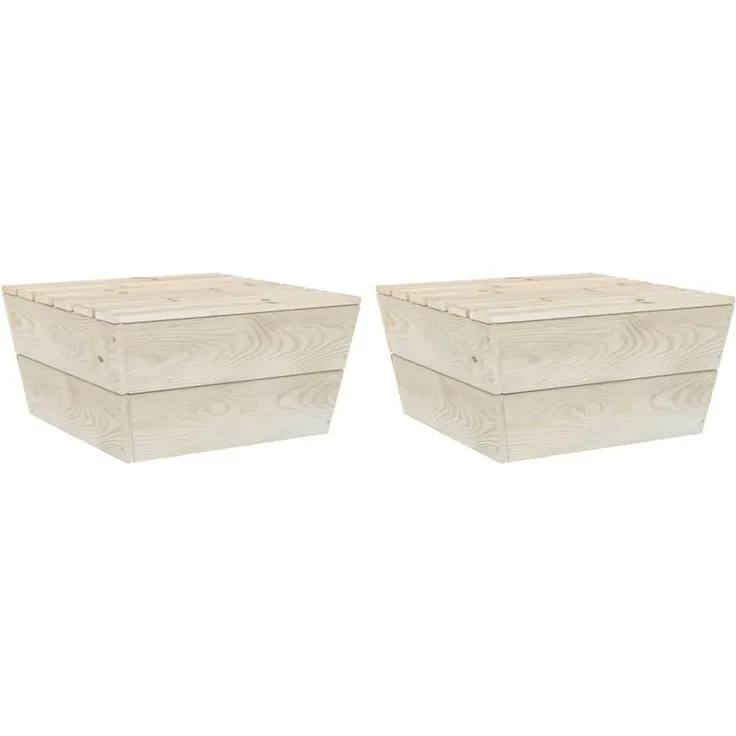 vidaXL Gartentische 2 Stk. 60x60x30 cm Imprägniertes Fichtenholz 315635
