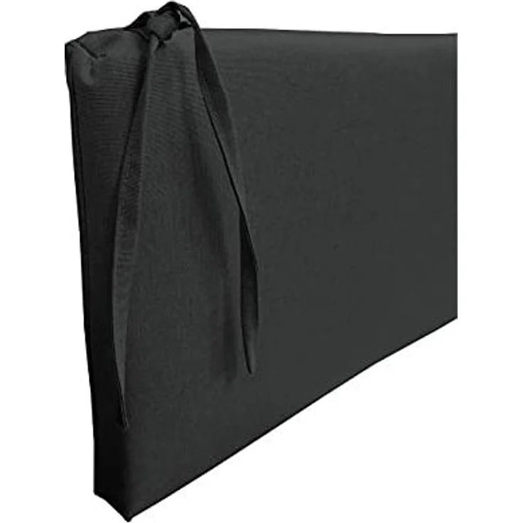 chilly pilley Bankkissen Bankauflage Polsterauflage Reißverschluss mit Schlaufen Kissen für Gartenbank Gartenbankauflage für Gartenmöbel Sitzkissen & Rückenkissen Outdoor (160 x 40 x 5 cm, Schwarz) – Bild 6