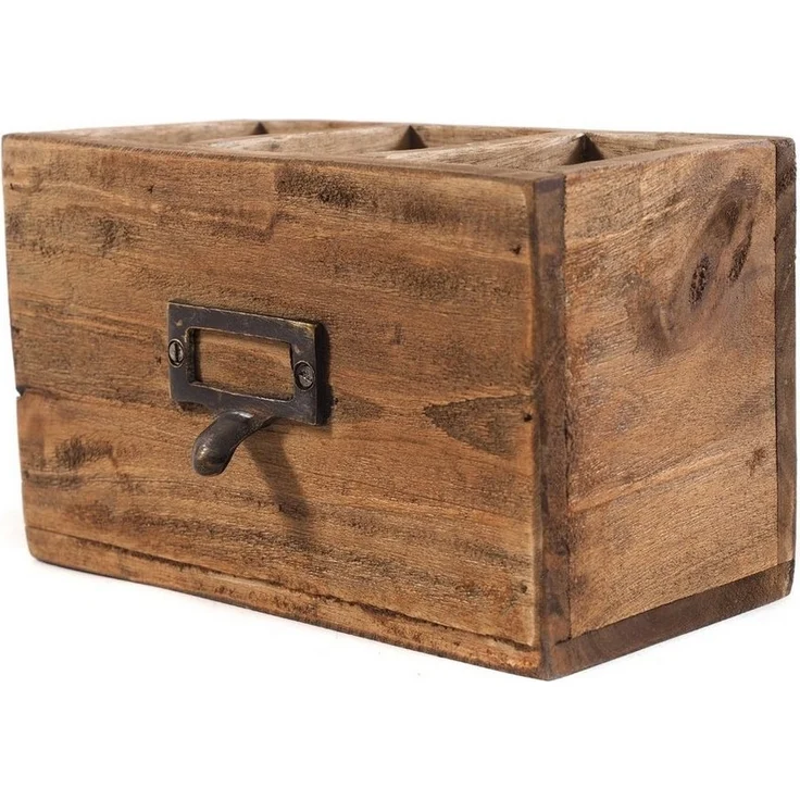 DESIGN DELIGHTS Dekoschale STIFTEHALTER "BOX 18", Altholz massiv, 19x12 cm (BxH), Stiftebox – Bild 2