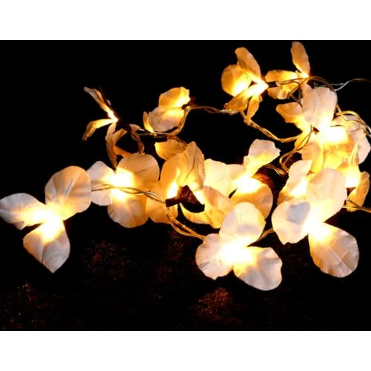Guru-Shop LED-Lichterkette Exotische Lotusblüten, Blüten LED Lichterkette.. – Bild 2