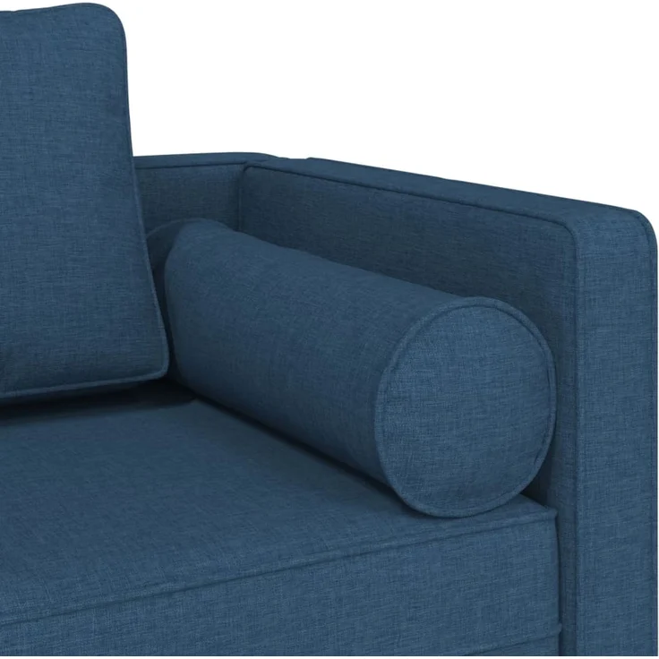 vidaXL Chaiselongue mit Kissen, Blau Stoff, 116,5 x 62 x 57,5 cm – Bild 6