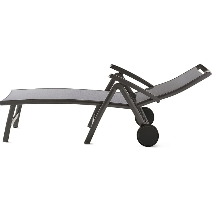 Sieger Royal Klapprollliege mit Polyesterbeschichtung, Aluminium Eisengrau 78 x 101 x 193 cm – Bild 10