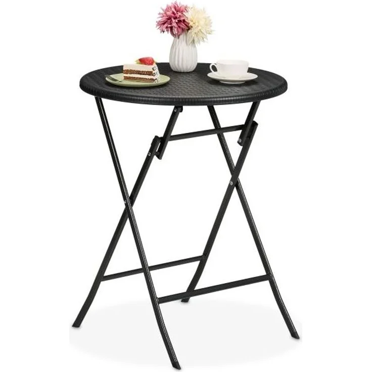 Runder Gartentisch in Rattan-Optik – Bild 1