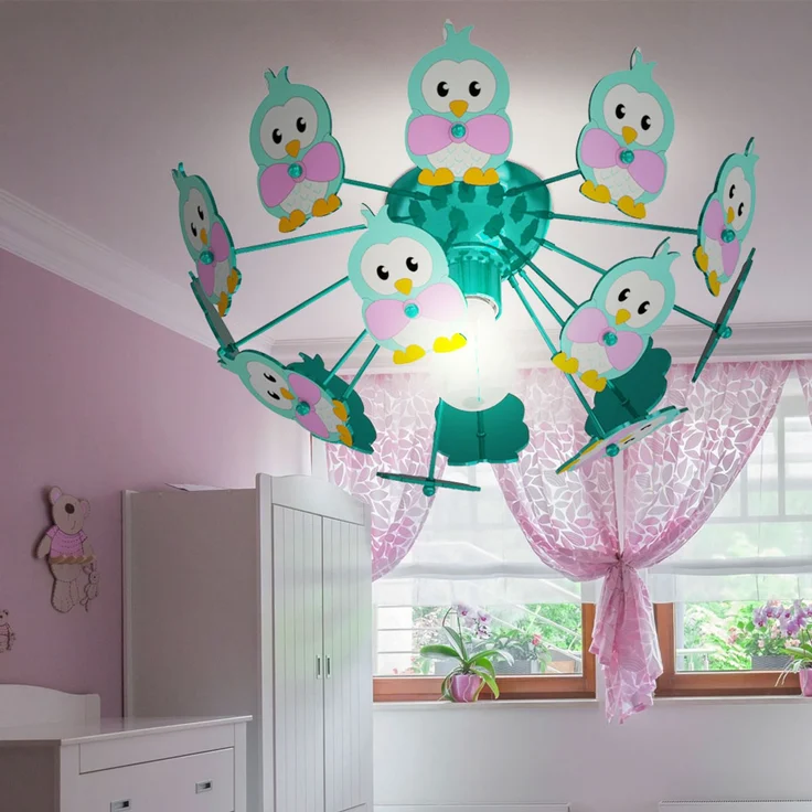 LED Kinderzimmer Deckenbeleuchtung mit Eulen VIKI 2 – Bild 4