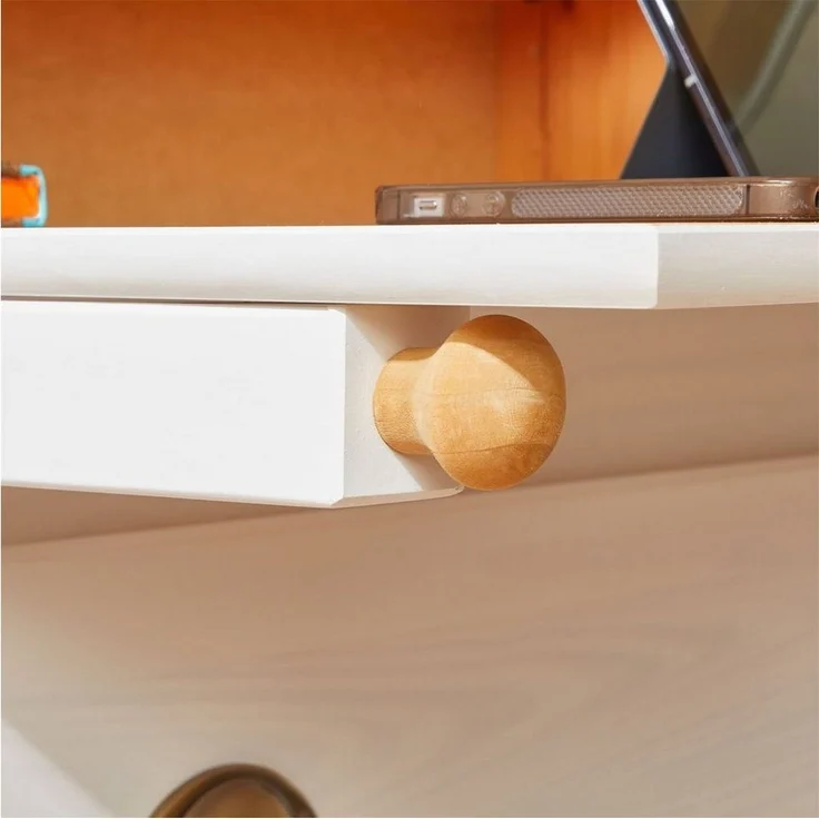 IDIMEX Sekretär GOMES, Sekretär Bürotisch Arbeitstisch mit Klappe 2 Fächer 3 Schubladen Kiefe – Bild 3