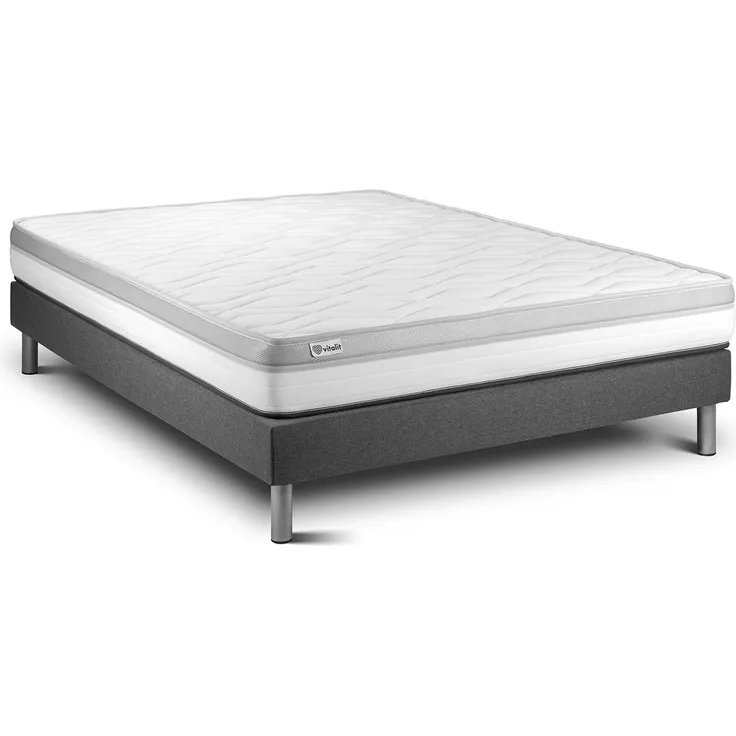 VITAL RELAX matratze 135x190 cm + Bettgestell mit lattenrost, Härtegrad 4, Rückstellschaum, Höhe : 18 cm