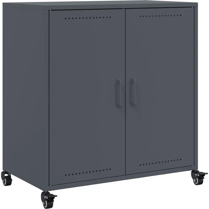 vidaXL Sideboard Anthrazit 68x39x72 cm Stahl 846658 – Bild 1