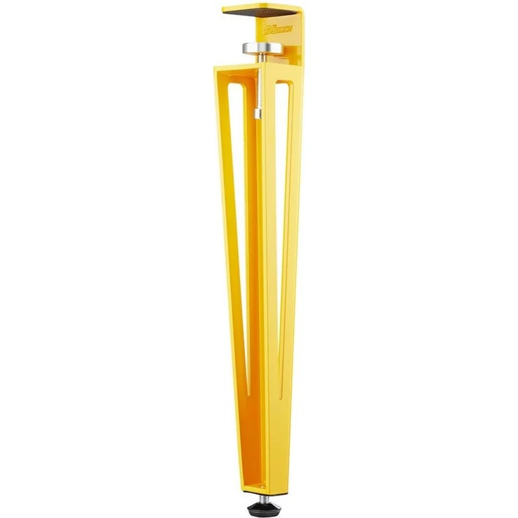 SO-TECH® Tischbein ColorLine in F-Form konisch zulaufend von 70 auf 40 mm, mit Klemmschraube (ohne Bohren) - gelb - Höhe 464 mm - 1x – Bild 1