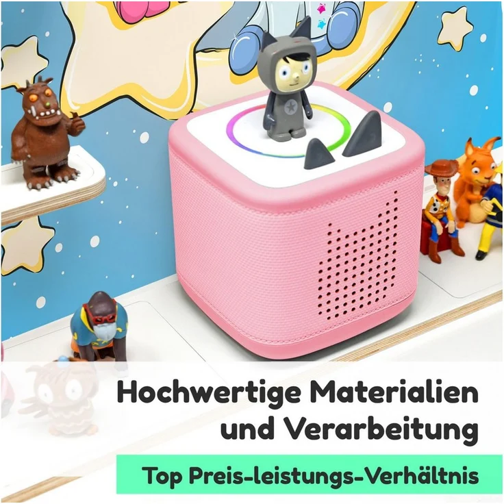 stadtecken Kinderregal groß, geeignet für Toniebox 2 und ca. 50 Tonies, Packung, Perfekte Aufbewahrung im Kinderzimmer – Bild 3