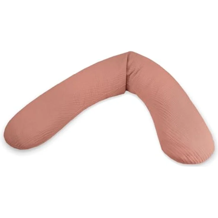 Theraline Stillkissen "Das Original", Polyester Hohlfaser Bezug, 190 cm, Terra Cotta Musselin – Bild 1