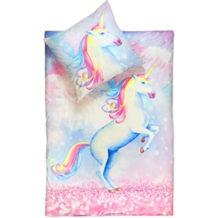jilda-tex Bettwäsche, 2 teilig, im Einhorn-Design