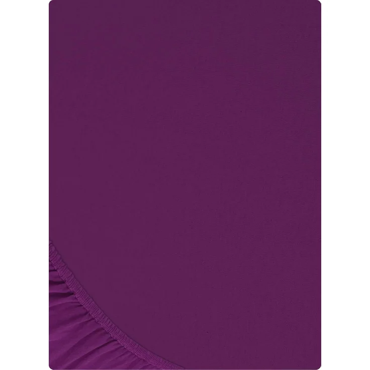 Buymax® Spannbettlaken 100x200 cm Baumwolle 100% Spannbetttuch Bettlaken Jersey, Matratzenhöhe bis 25 cm, Farbe Aubergine – Bild 9