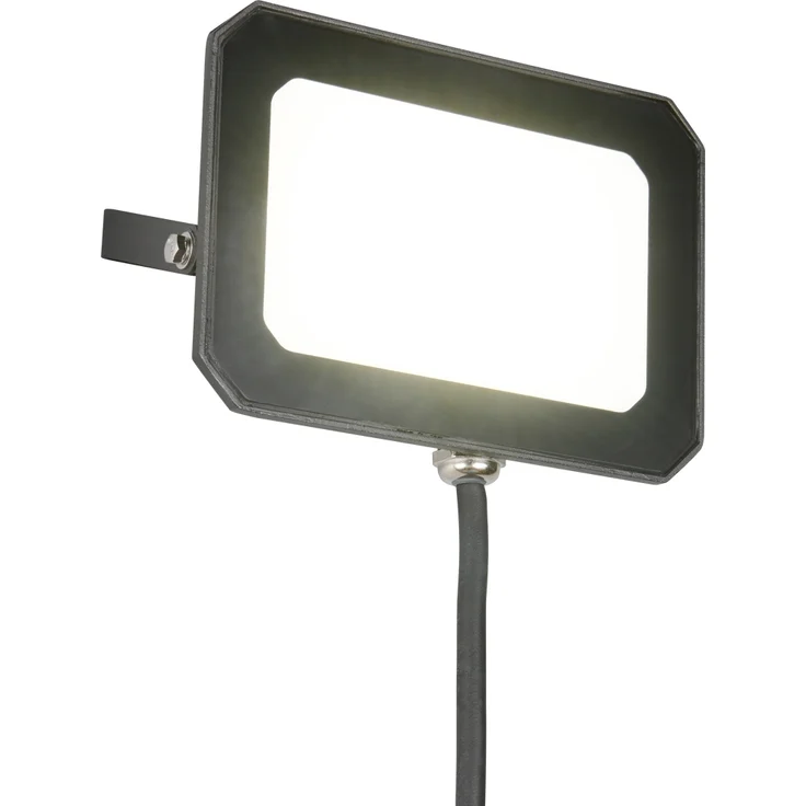 LED Flutlichtstrahler 30W, Aluminium Schwarz, IP65, mit Anschlussbox – Bild 2