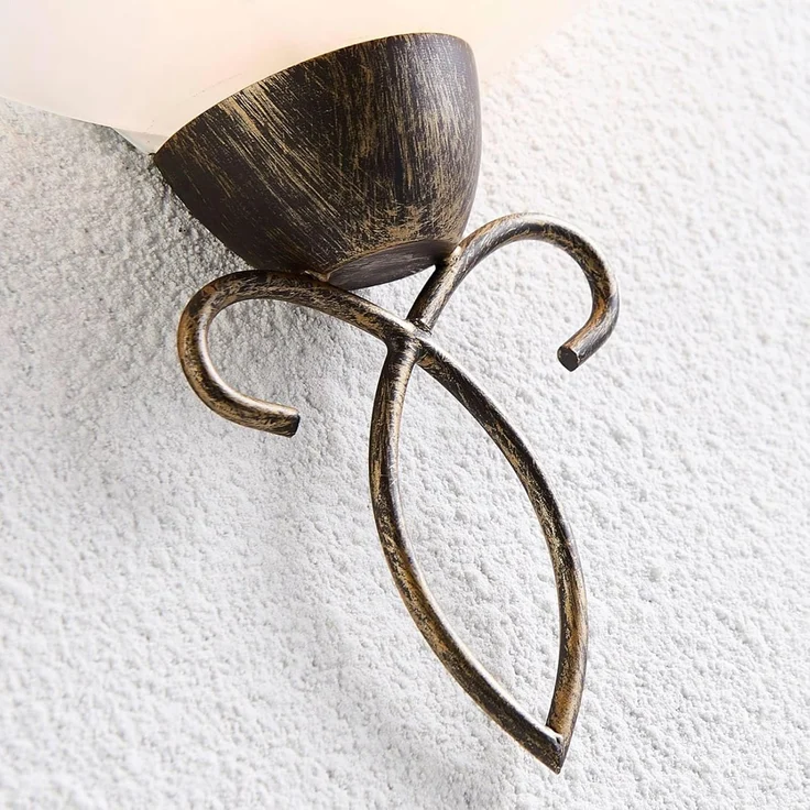 Lindby Wandleuchte Mohija, Glas Weiß IP20, 1 x 60 W – Bild 5