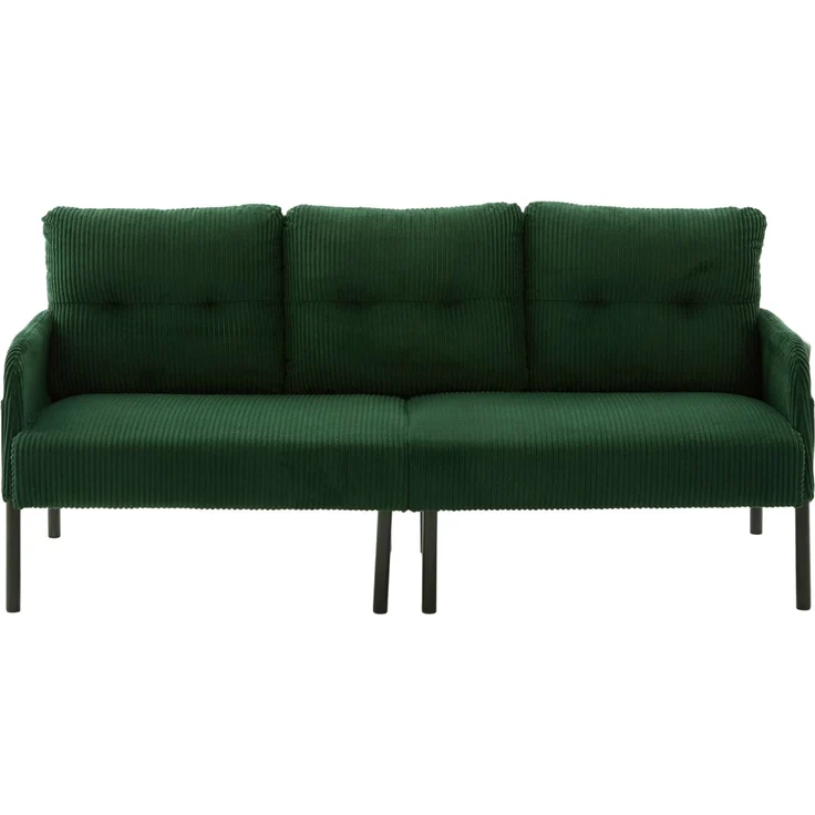 DESVIAE Sofa 3-Sitzer mit Seitentasche 171x72x80 cm Cord Smaragdgrün – Bild 8