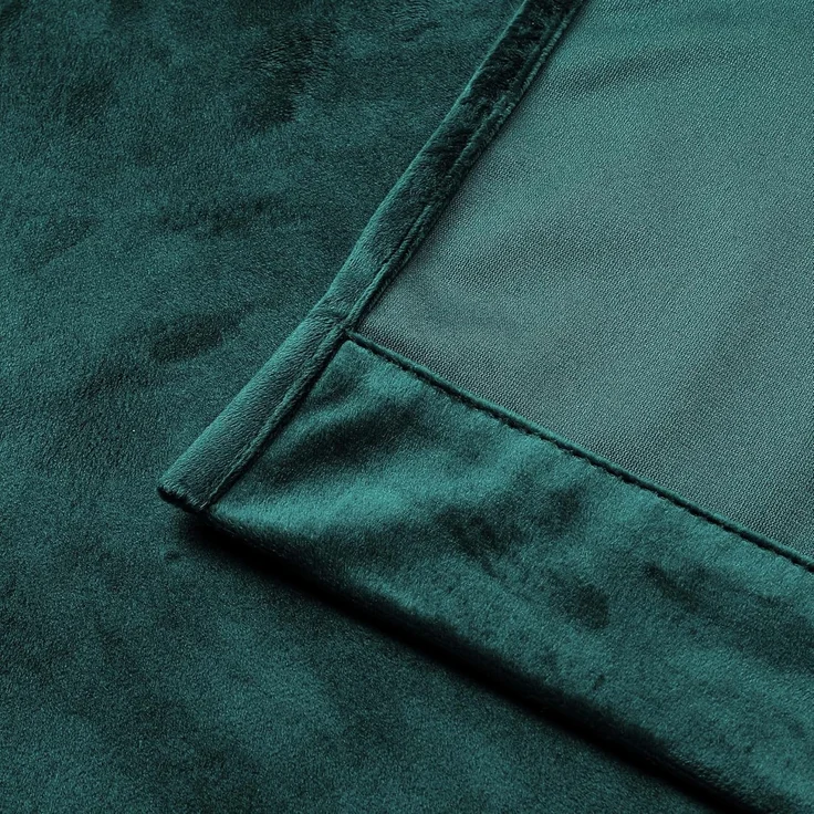 Haus und Deko Gardine Vorhang Ösen 140x175 cm Verdunkelung Samt weich blickdicht Gardine, Ösen (1 St), Polyester – Bild 6