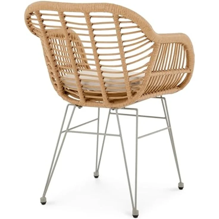 IDIMEX Gartenstuhl PARAMO (2 St), In & Outdoor Esszimmerstuhl 2er Set mit Metallgestell in Rattan Optik – Bild 5