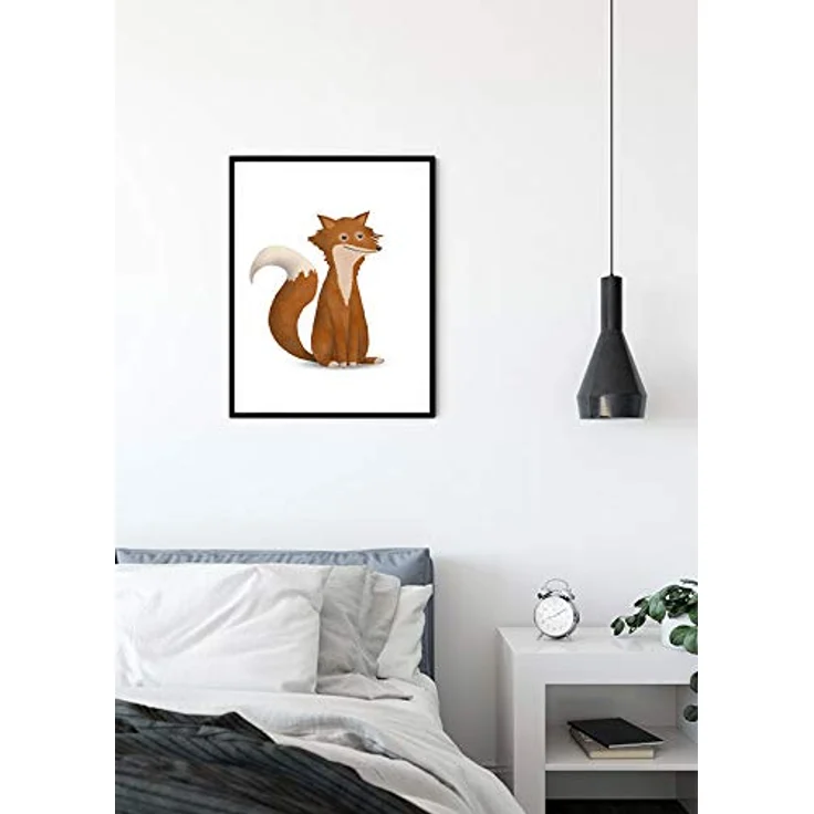 Komar Cute Animal Fox Wandbild, 30 x 40 cm, fotorealistisches Poster aus deutschem Premium-Fotopapier, ohne Rahmen, Dekoration für Wohnzimmer und Schlafzimmer – Bild 3