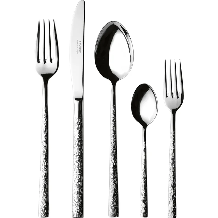 Mäser, Serie Ivy, Besteck-Set, Edelstahl Besteck-Set für 6 Personen, Silber